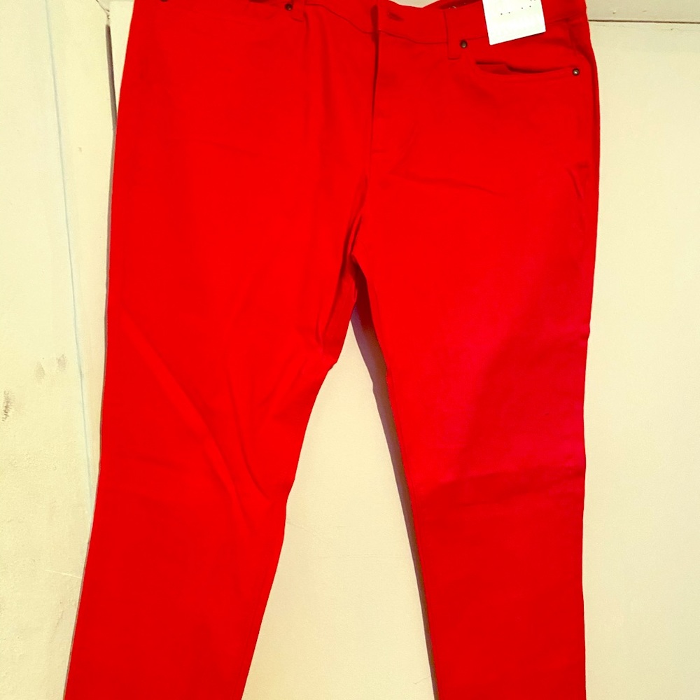Red New York & Company skinny jeans!!